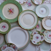 Green crockery for hire