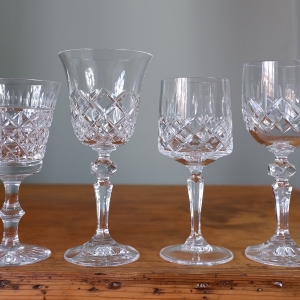 Crystal wine glass hire